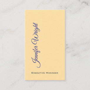 Two sided minimalist unique modern beige plain business card