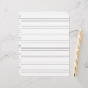 Two-Sided Music Manuscript Paper (Staff Paper) Custom Letterhead