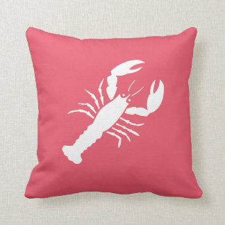 Two-Sided Nautical Pink Lobster Cushion