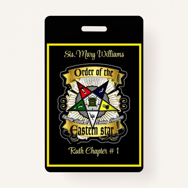 Two Sided OES ID Badge (Front)