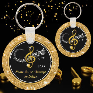 Two Sided Personalized, Music Keychains