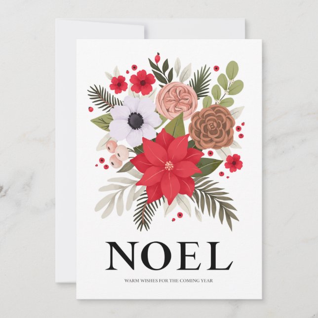 Two Sided Photo Christmas  Holiday Card (Front)