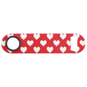 Two-Sided Red and White Heart Pattern