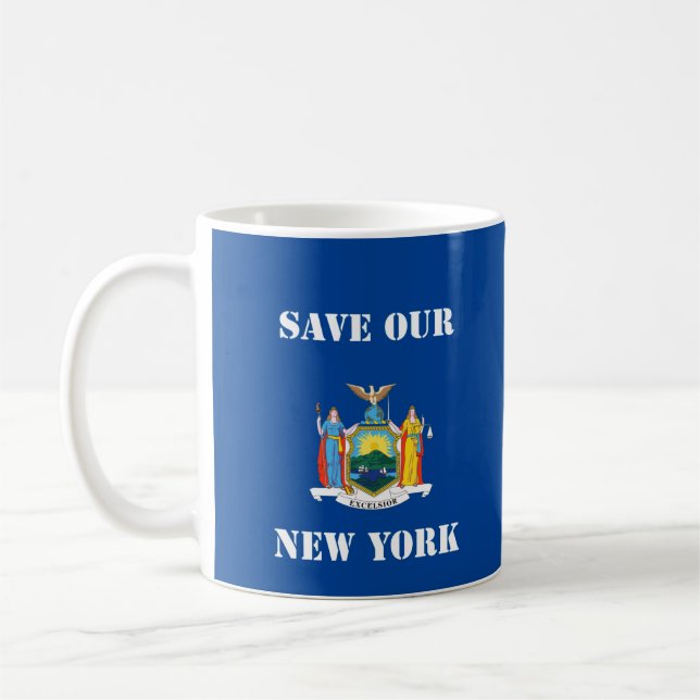 Two sided save our New York coffee cup (Left)