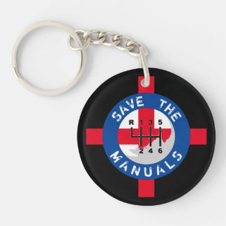Two-Sided SAVE THE MANUALS KEYCHAIN