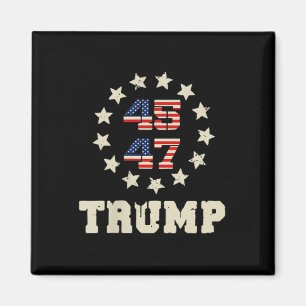 (two Sided) Trump 2025 Qr 45_47 Funny Trump Dancin Magnet