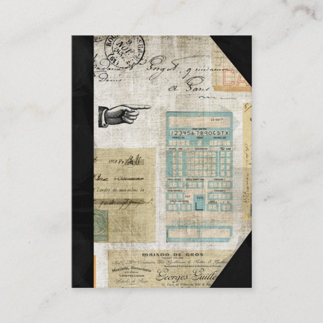 Two Sided Vintage All Purpose Business Cards (Front)