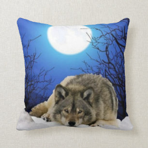 Two Sided Wolf Pillow