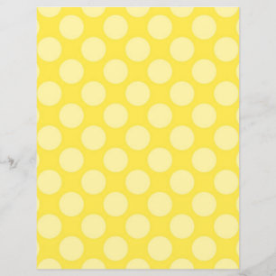 Two-Sided Yellow Polka Dots Scrapbook Paper