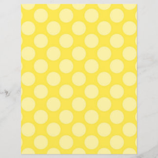 Two-Sided Yellow Polka Dots Scrapbook Paper