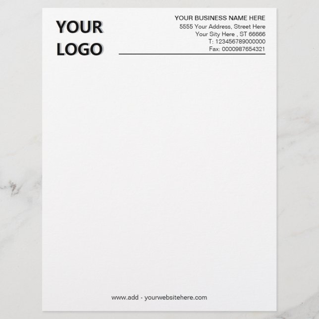 Two Sides Business Office Letterhead and Logo (Front)