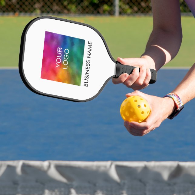 Two Sides Design Add Your Logo Here Company Pickleball Paddle (Insitu)