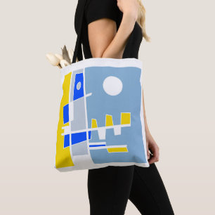 Two Sides Of Ethnicity Yellow Blue Seaspray Tote Bag