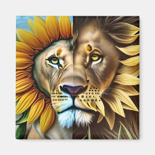 Two sides of love triptych magnet