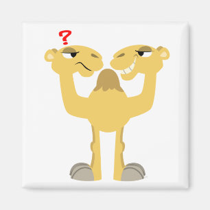 Two sides of the Same Cartoon Camel Magnet