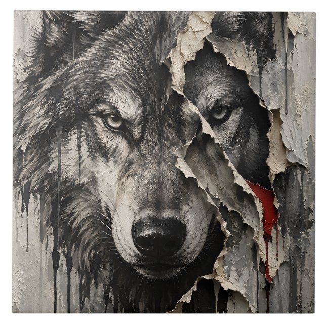 Two Sides of the Same Wolf Tile (Front)
