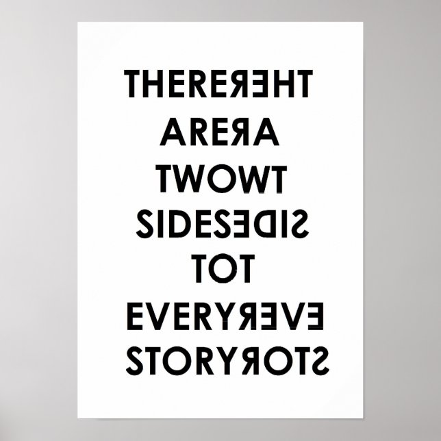 Two Sides to Every Story Mirror poster (Front)