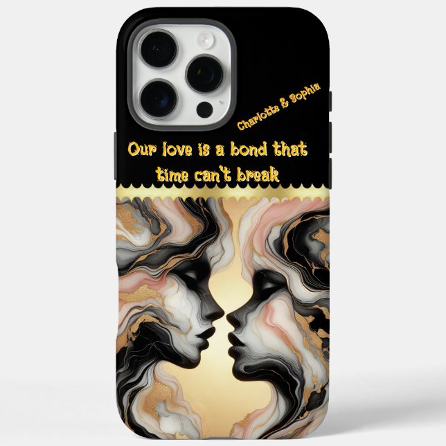 Two silhouettes merging in harmony. Case-Mate iPhone case (Back)