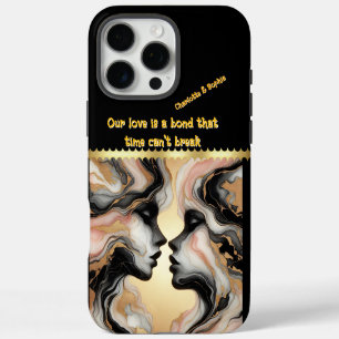 Two silhouettes merging in harmony. iPhone 16 pro max case