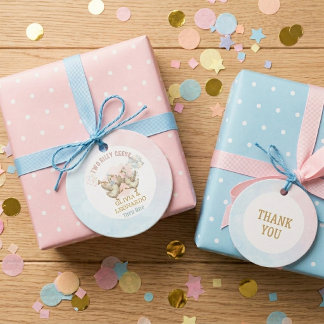 Two Silly Geese Boy & Girl Twins Birthday Favour Tags