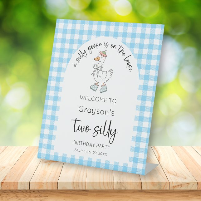 Two Silly Goose Blue 2nd Birthday Welcome Sign (Creator Uploaded)