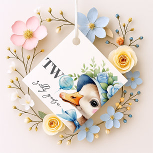 Two Silly Goose Boy Birthday Favour Tags