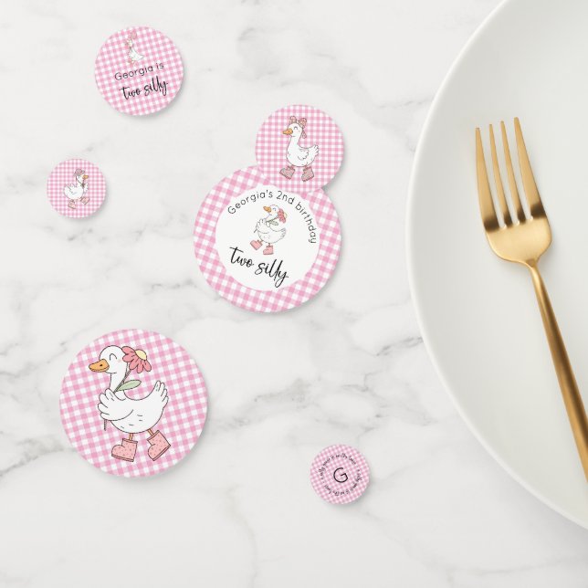 Two Silly Goose Pink Birthday Confetti (Group)