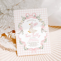 Two Silly Goose Pink Bow Girl 2nd Birthday