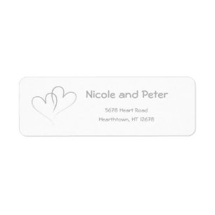 Two Silver Hearts intertwined