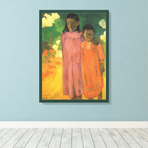 Two Sisters by Paul Gauguin, Vintage Fine Art Canvas Print