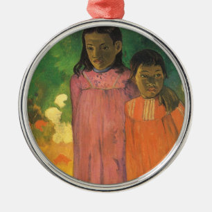 Two Sisters by Paul Gauguin, Vintage Fine Art Metal Tree Decoration