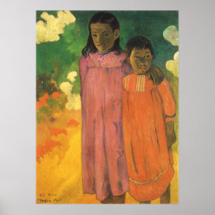 Two Sisters by Paul Gauguin, Vintage Impressionism Poster