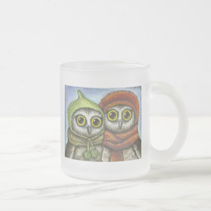 Two sisters frosted glass coffee mug