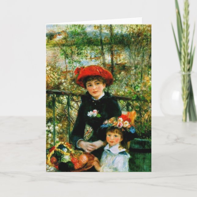 Two Sisters (On the Terrace) by Pierre Renoir Card (Front)