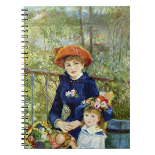 Two Sisters (On the Terrace) By Pierre Renoir Notebook