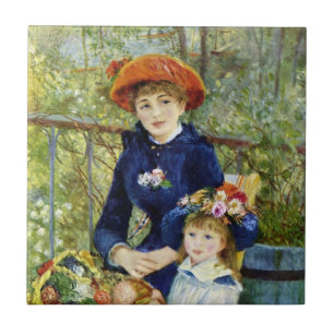 Two Sisters (On the Terrace) By Pierre Renoir Tile