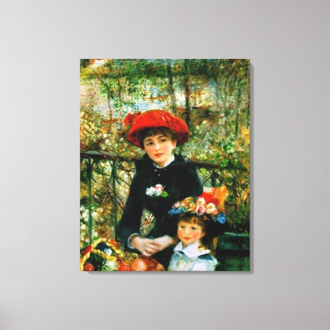 Two Sisters On the Terrace by Renoir Canvas Print (Front)