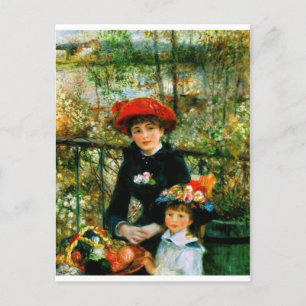 Two Sisters On the Terrace by Renoir Postcard