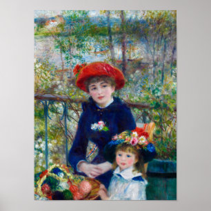 Two Sisters, On the Terrace by Renoir Poster