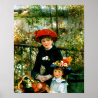 Two Sisters On the Terrace by Renoir