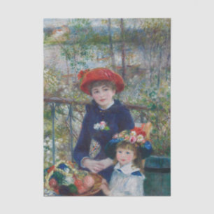 Two Sisters on the Terrace by Renoir Tissue Paper