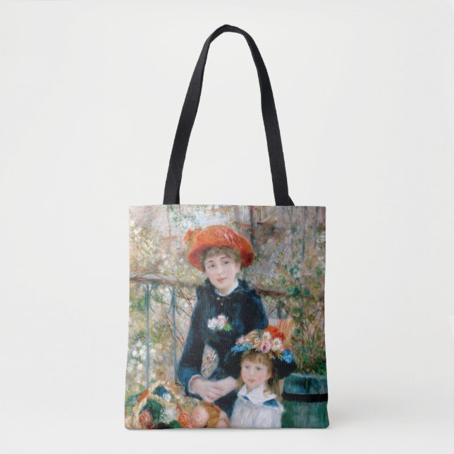 Two Sisters on the Terrace by Renoir Tote Bag (Front)