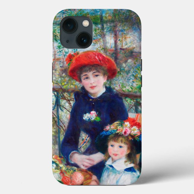 Two Sisters (On the Terrace) Pierre Auguste Renoir Case-Mate iPhone Case (Back)