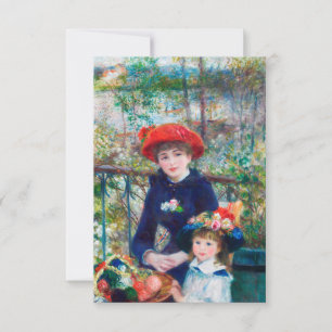 Two Sisters - Renoir Impressionist Painting 1881