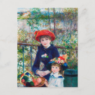 Two Sisters - Renoir Impressionist Painting 1881 Postcard