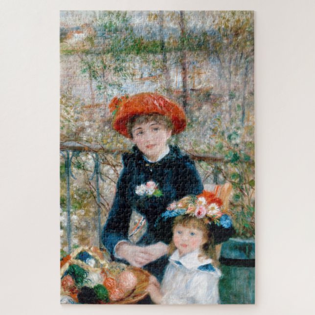 Two Sisters - Renoir Impressionist Painting Jigsaw Puzzle (Vertical)