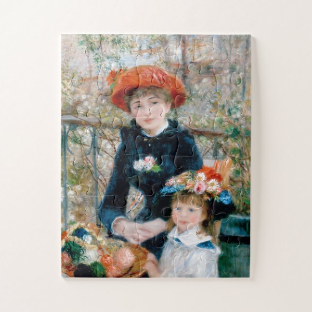 Two Sisters - Renoir Impressionist Painting Jigsaw Puzzle (Vertical)