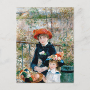 Two Sisters - Renoir Impressionist Painting Postcard