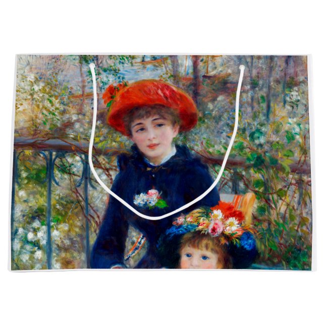 Two Sisters, Renoir Large Gift Bag (Front)