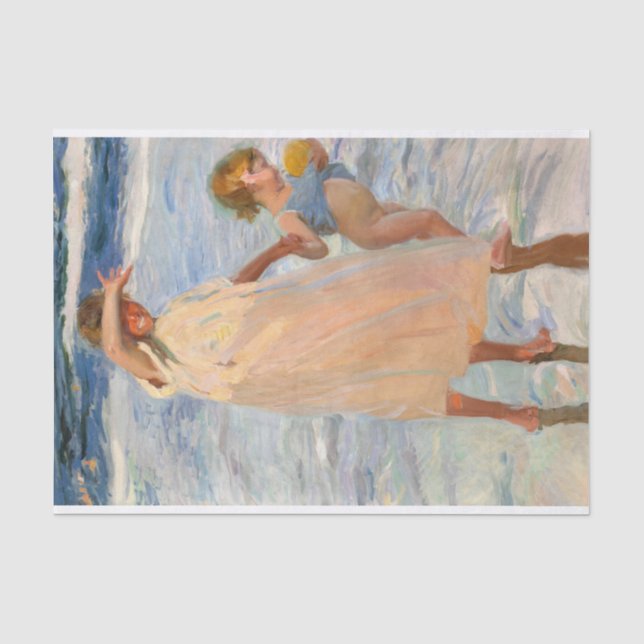 Two Sisters, Valencia by Joaquin Sorolla Tissue Paper (Front)